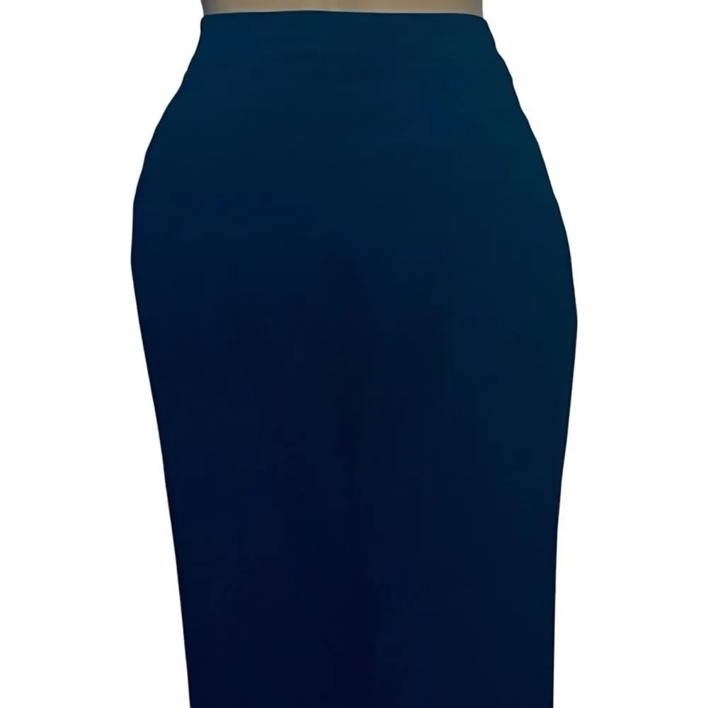 Piazza Sempione Italian Brigirre Virgin Wool Crop Dress Pants Blue